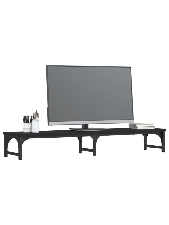 Stojan na monitor černý 105 x 23 x 15,5 cm kompozitní dřevo