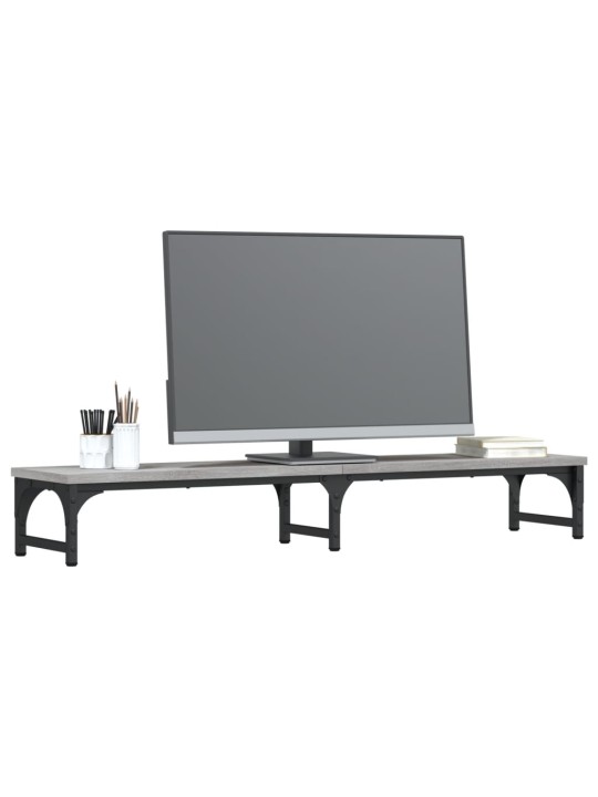 Stojan na monitor šedý sonoma 105x23x15,5 cm kompozitní dřevo