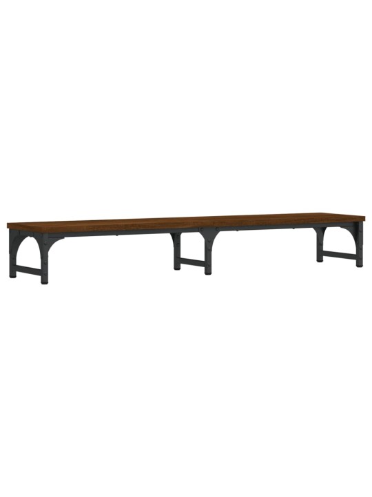 Stojan na monitor hnědý dub 105 x 23 x 15,5 cm kompozitní dřevo