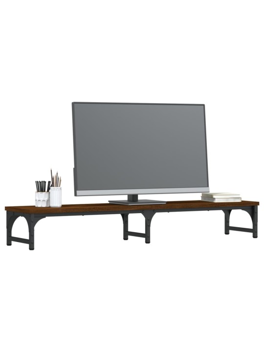 Stojan na monitor hnědý dub 105 x 23 x 15,5 cm kompozitní dřevo