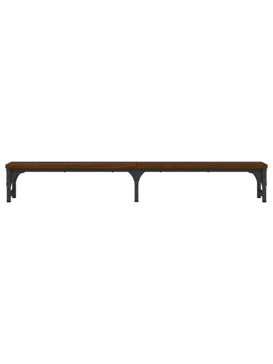 Stojan na monitor hnědý dub 105 x 23 x 15,5 cm kompozitní dřevo