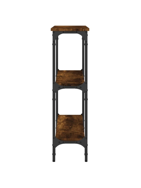 Konzolový stolek kouřový dub 75 x 22,5 x 75 cm kompozitní dřevo