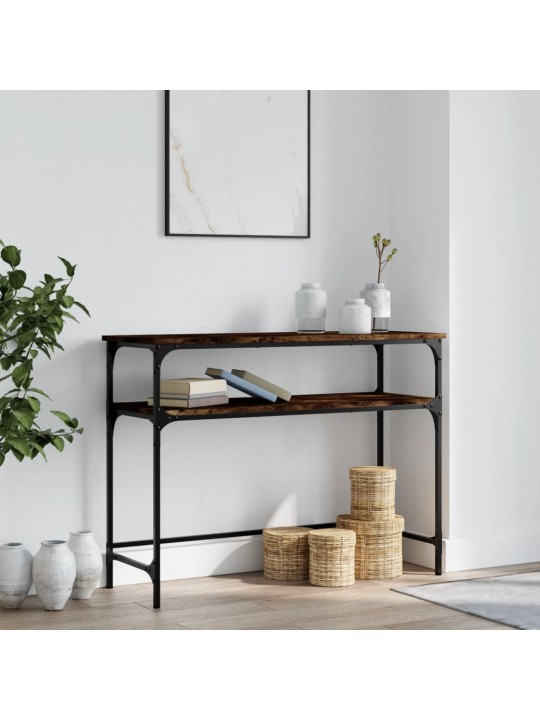 Konzolový stolek kouřový dub 100x35,5x75 cm kompozitní dřevo