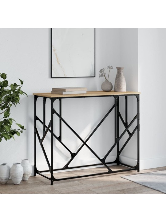 Konzolový stolek dub sonoma 100 x 40 x 80 cm kompozitní dřevo