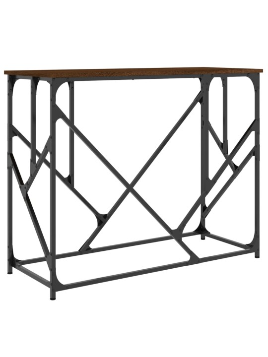 Konzolový stolek hnědý dub 100 x 40 x 80 cm kompozitní dřevo