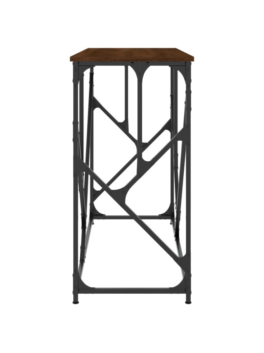 Konzolový stolek hnědý dub 100 x 40 x 80 cm kompozitní dřevo