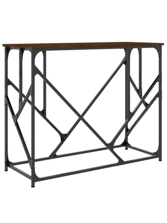 Konzolový stolek hnědý dub 100 x 40 x 80 cm kompozitní dřevo