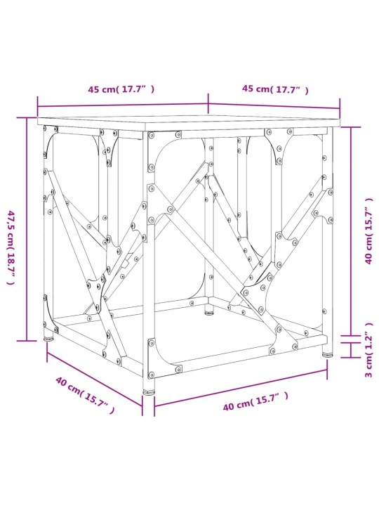 Konferenční stolek dub sonoma 45x45x47,5 cm kompozitní dřevo