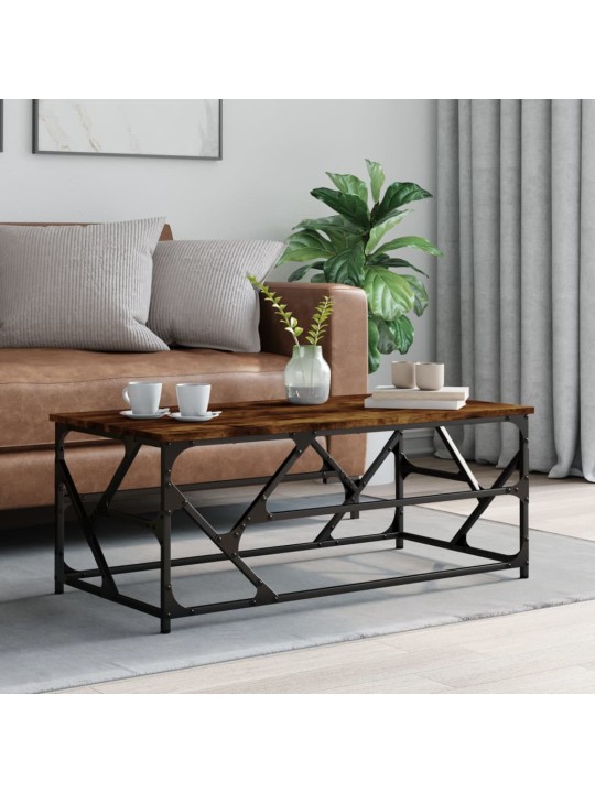Konferenční stolek kouřový dub 100x50x40 cm kompozitní dřevo