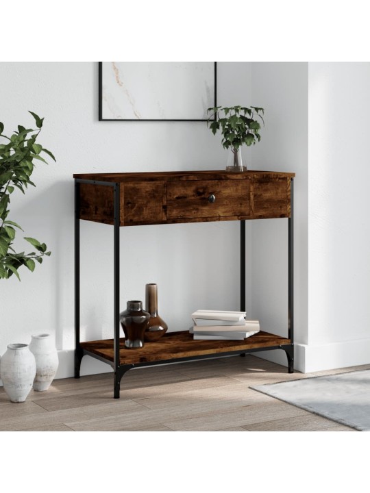 Konzolový stolek kouřový dub 75 x 34,5 x 75 cm kompozitní dřevo