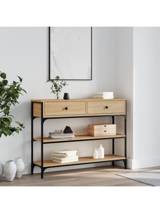 Konzolový stolek dub sonoma 100 x 25 x 75 cm kompozitní dřevo