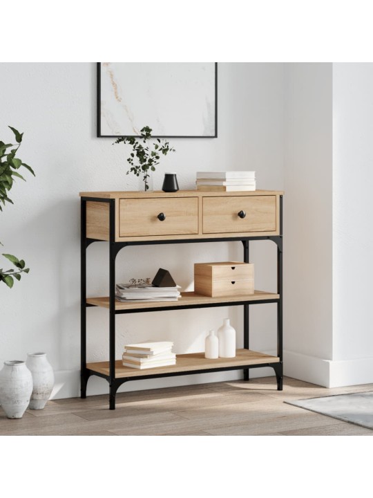 Konzolový stolek dub sonoma 72,5 x 25 x 75 cm kompozitní dřevo