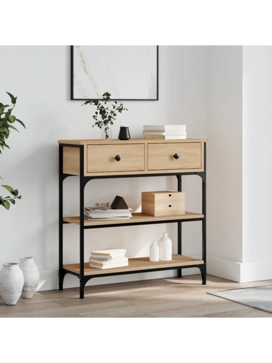 Konzolový stolek dub sonoma 72,5 x 25 x 75 cm kompozitní dřevo