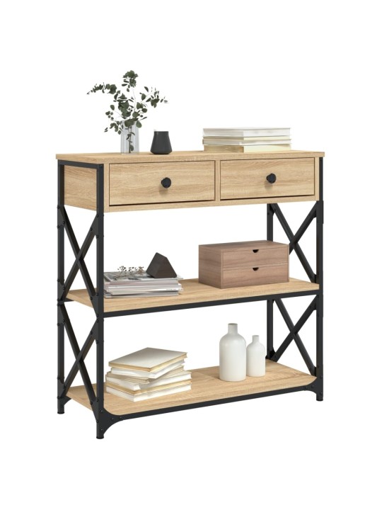 Konzolový stolek dub sonoma 75 x 28 x 75 cm kompozitní dřevo