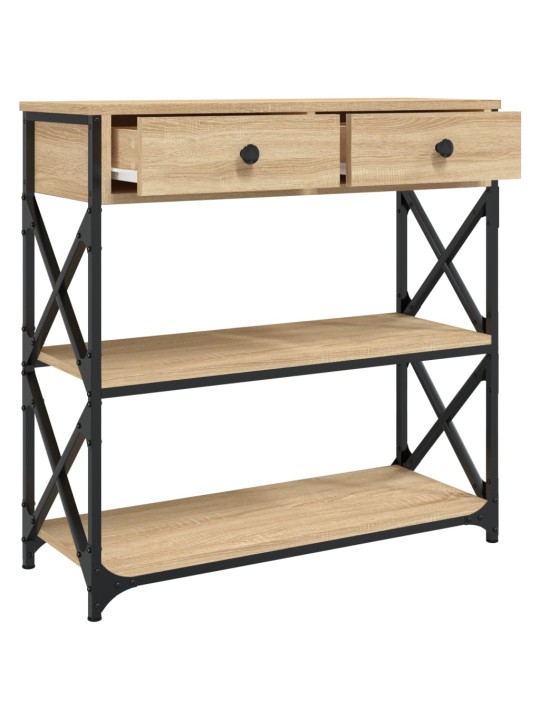 Konzolový stolek dub sonoma 75 x 28 x 75 cm kompozitní dřevo
