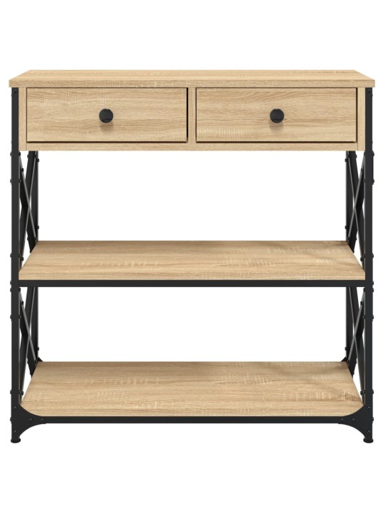 Konzolový stolek dub sonoma 75 x 28 x 75 cm kompozitní dřevo