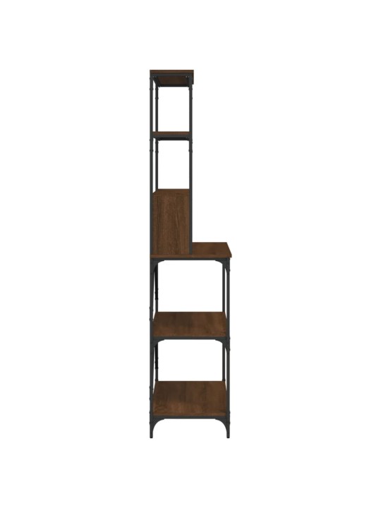 Kuchyňský regál 6patrový hnědý dub 90 x 40 x 180 cm kompozit
