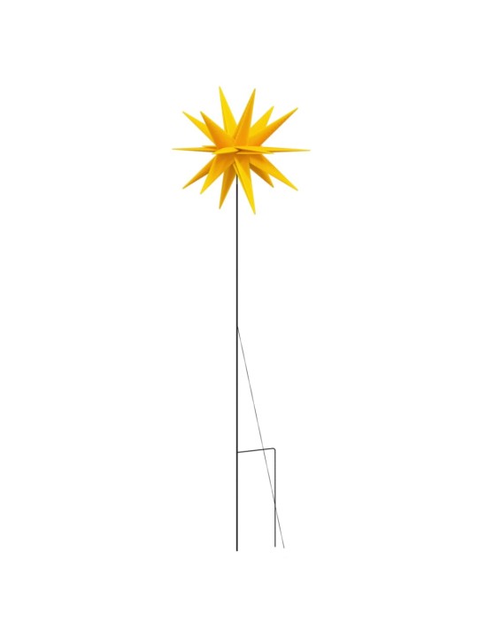 Svítící vánoční hvězdy s hroty 3 ks LED skládací žluté 35 cm