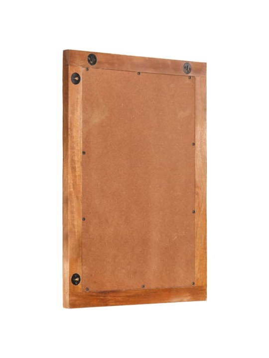 Koupelnové zrcadlo hnědé 50x70x3 cm masivní mangovník a sklo