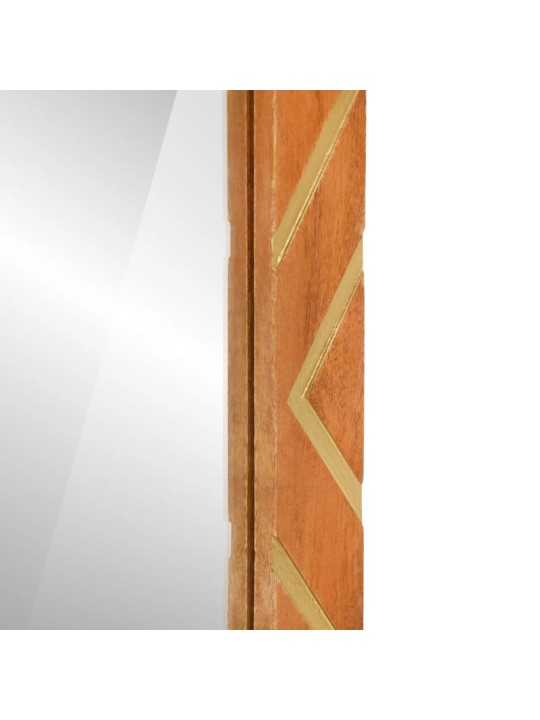 Koupelnové zrcadlo hnědé 50x70x3 cm masivní mangovník a sklo