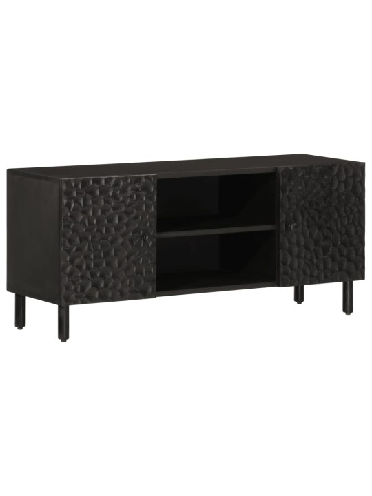 TV skříňka černá 105x33x46 cm masivní mangovníkové dřevo
