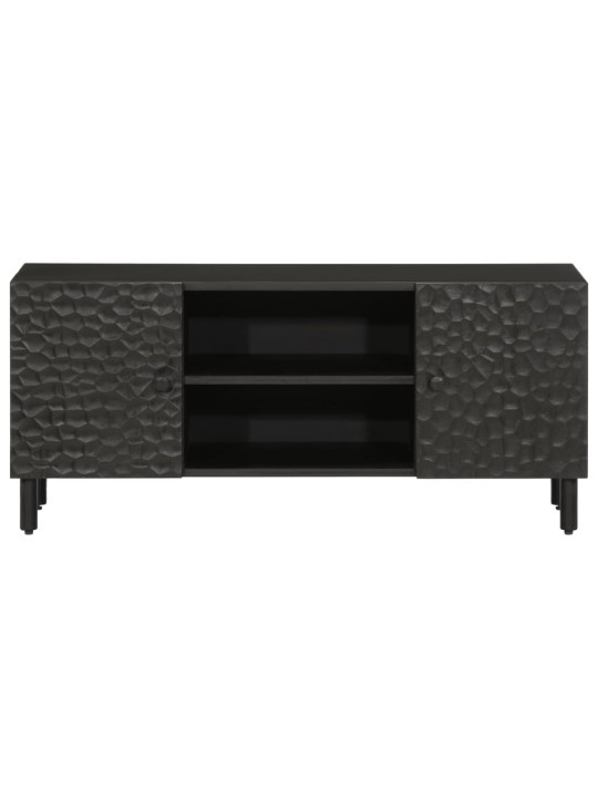 TV skříňka černá 105x33x46 cm masivní mangovníkové dřevo