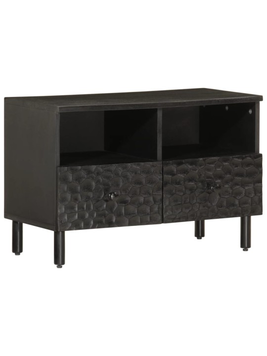 TV skříňka černá 70 x 33 x 46 cm masivní mangovníkové dřevo