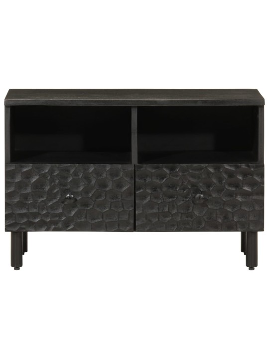 TV skříňka černá 70 x 33 x 46 cm masivní mangovníkové dřevo