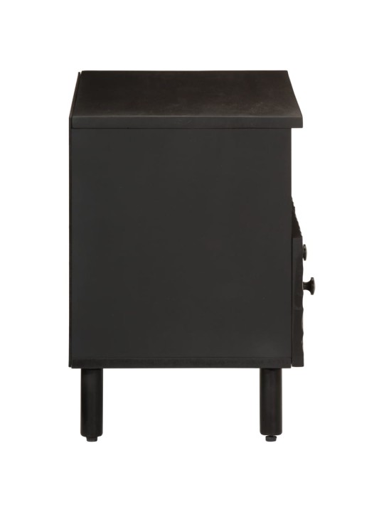 TV skříňka černá 70 x 33 x 46 cm masivní mangovníkové dřevo