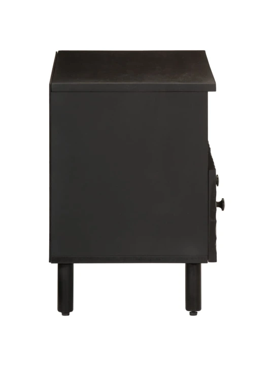 TV skříňka černá 70 x 33 x 46 cm masivní mangovníkové dřevo