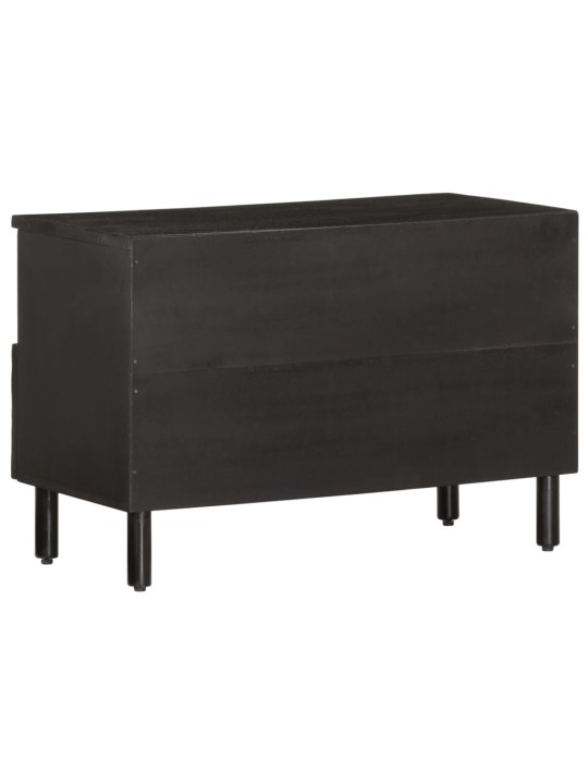 TV skříňka černá 70 x 33 x 46 cm masivní mangovníkové dřevo