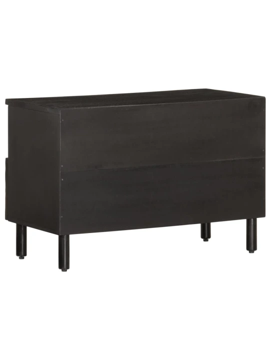 TV skříňka černá 70 x 33 x 46 cm masivní mangovníkové dřevo