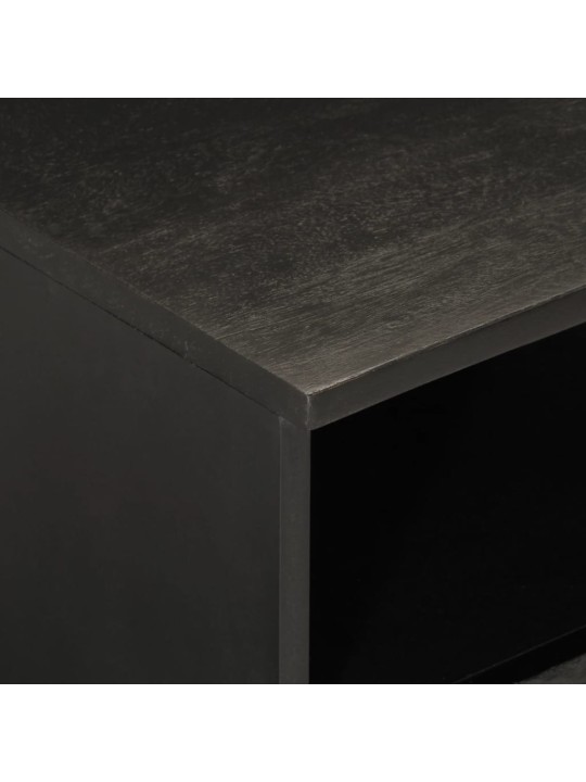 TV skříňka černá 70 x 33 x 46 cm masivní mangovníkové dřevo