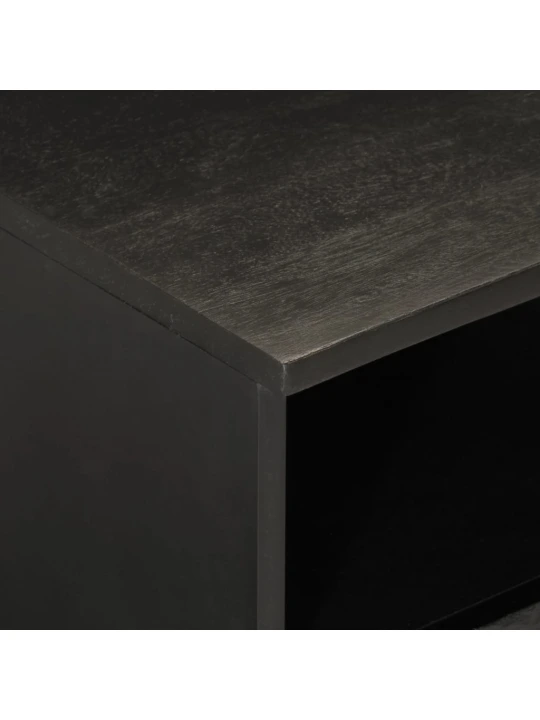 TV skříňka černá 70 x 33 x 46 cm masivní mangovníkové dřevo