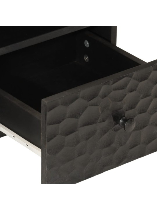 TV skříňka černá 70 x 33 x 46 cm masivní mangovníkové dřevo