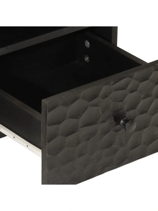 TV skříňka černá 70 x 33 x 46 cm masivní mangovníkové dřevo
