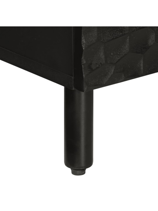 TV skříňka černá 70 x 33 x 46 cm masivní mangovníkové dřevo