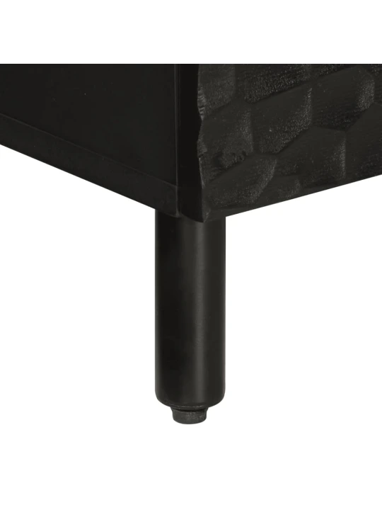 TV skříňka černá 70 x 33 x 46 cm masivní mangovníkové dřevo