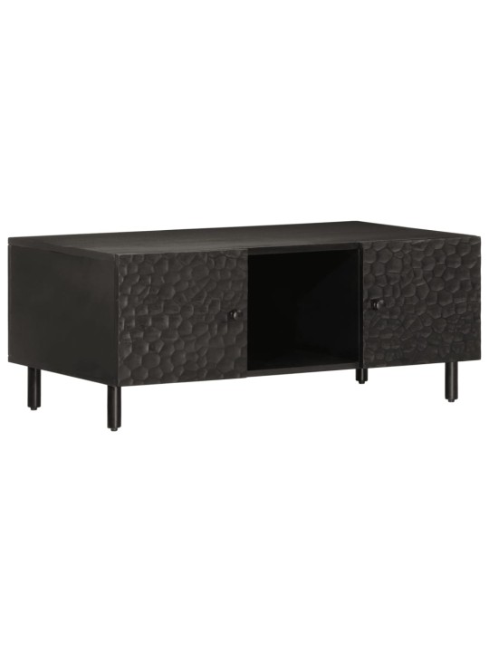 Konferenční stolek černý 100 x 54 x 40 cm masivní mangovník