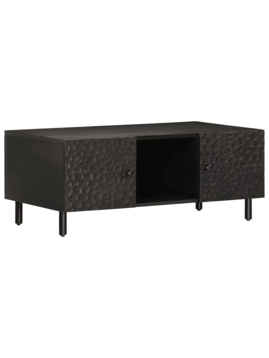 Konferenční stolek černý 100 x 54 x 40 cm masivní mangovník