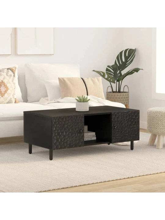 Konferenční stolek černý 100 x 54 x 40 cm masivní mangovník