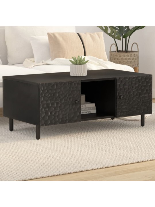 Konferenční stolek černý 100 x 54 x 40 cm masivní mangovník