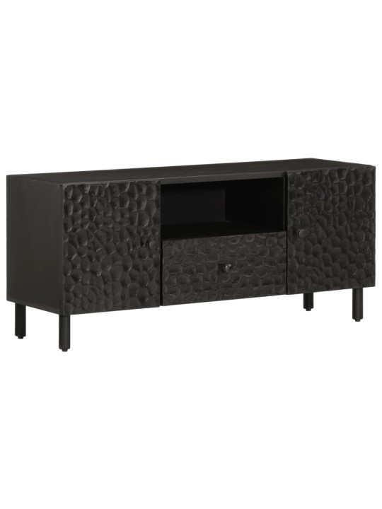 Tv skříňka černá 105x33x46 cm masivní mangovníkové dřevo