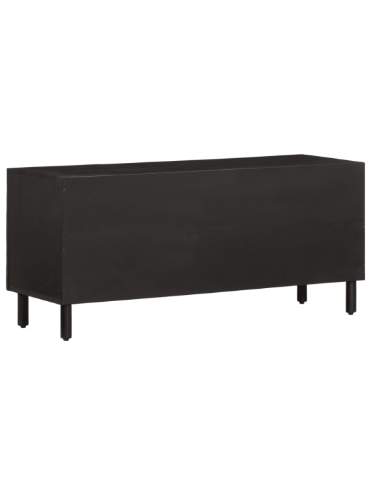 Tv skříňka černá 105x33x46 cm masivní mangovníkové dřevo