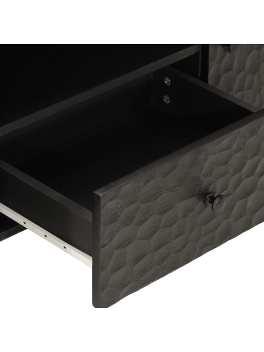 Tv skříňka černá 105x33x46 cm masivní mangovníkové dřevo