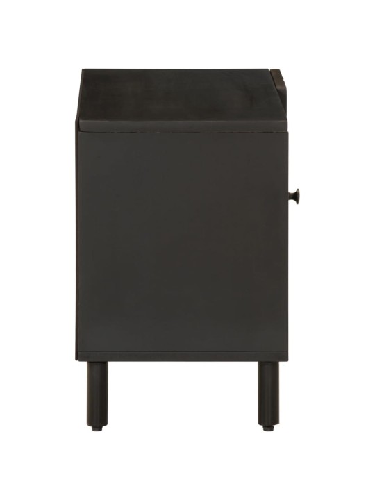 TV skříňka černá 80 x 31 x 46 cm masivní mangovníkové dřevo
