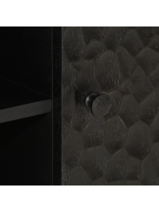 TV skříňka černá 80 x 31 x 46 cm masivní mangovníkové dřevo