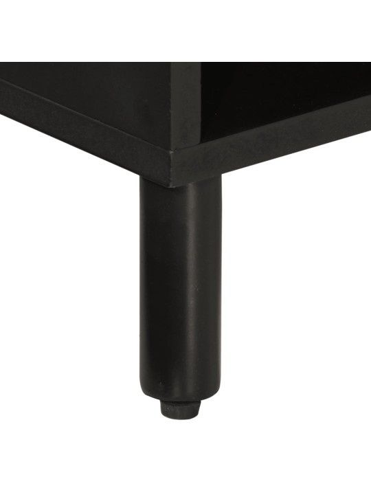 TV skříňka černá 80 x 31 x 46 cm masivní mangovníkové dřevo