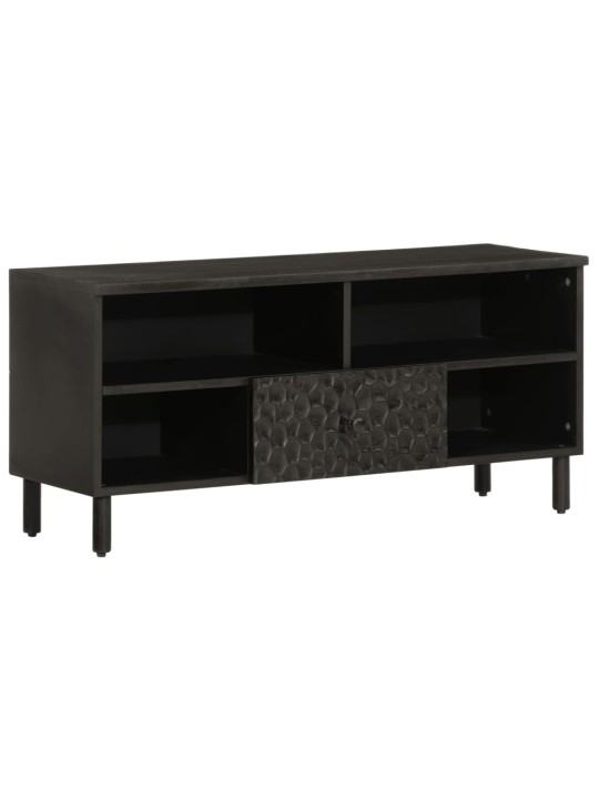 TV skříňka černá 100 x 33 x 46 cm masivní mangovníkové dřevo