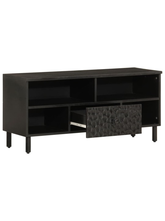 TV skříňka černá 100 x 33 x 46 cm masivní mangovníkové dřevo